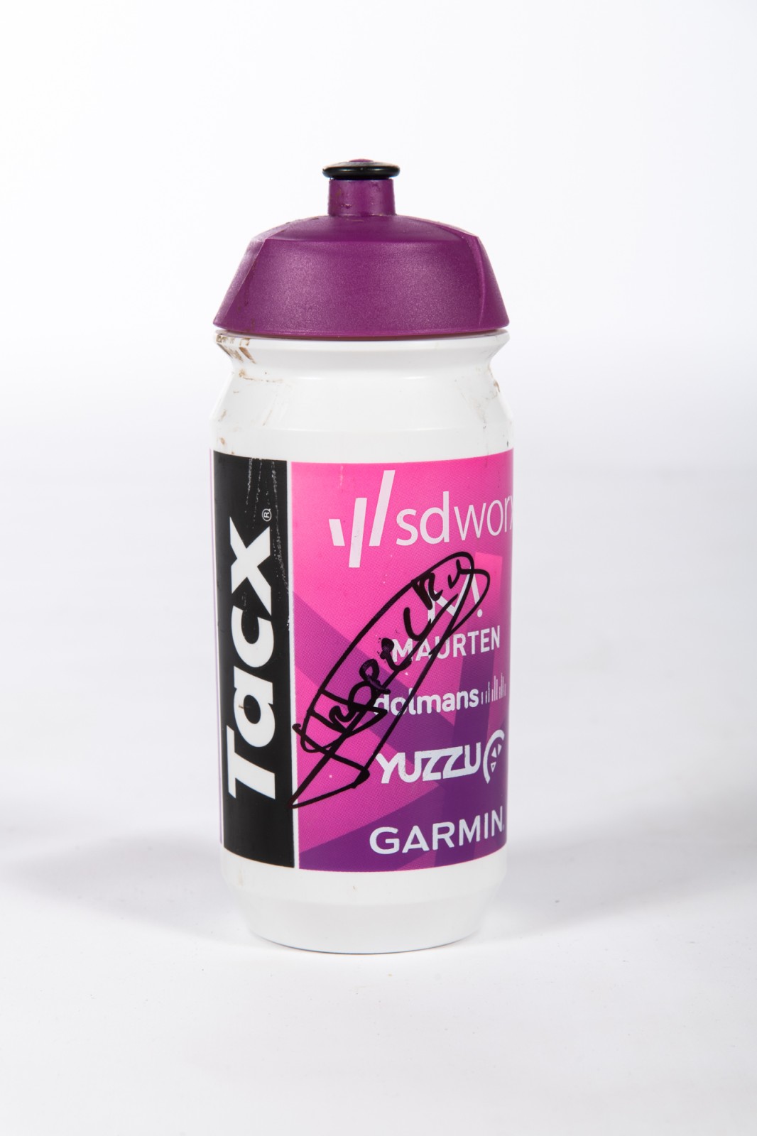 Gesigneerde bidon van Lotte Kopecky, Strade Bianchi, 2023