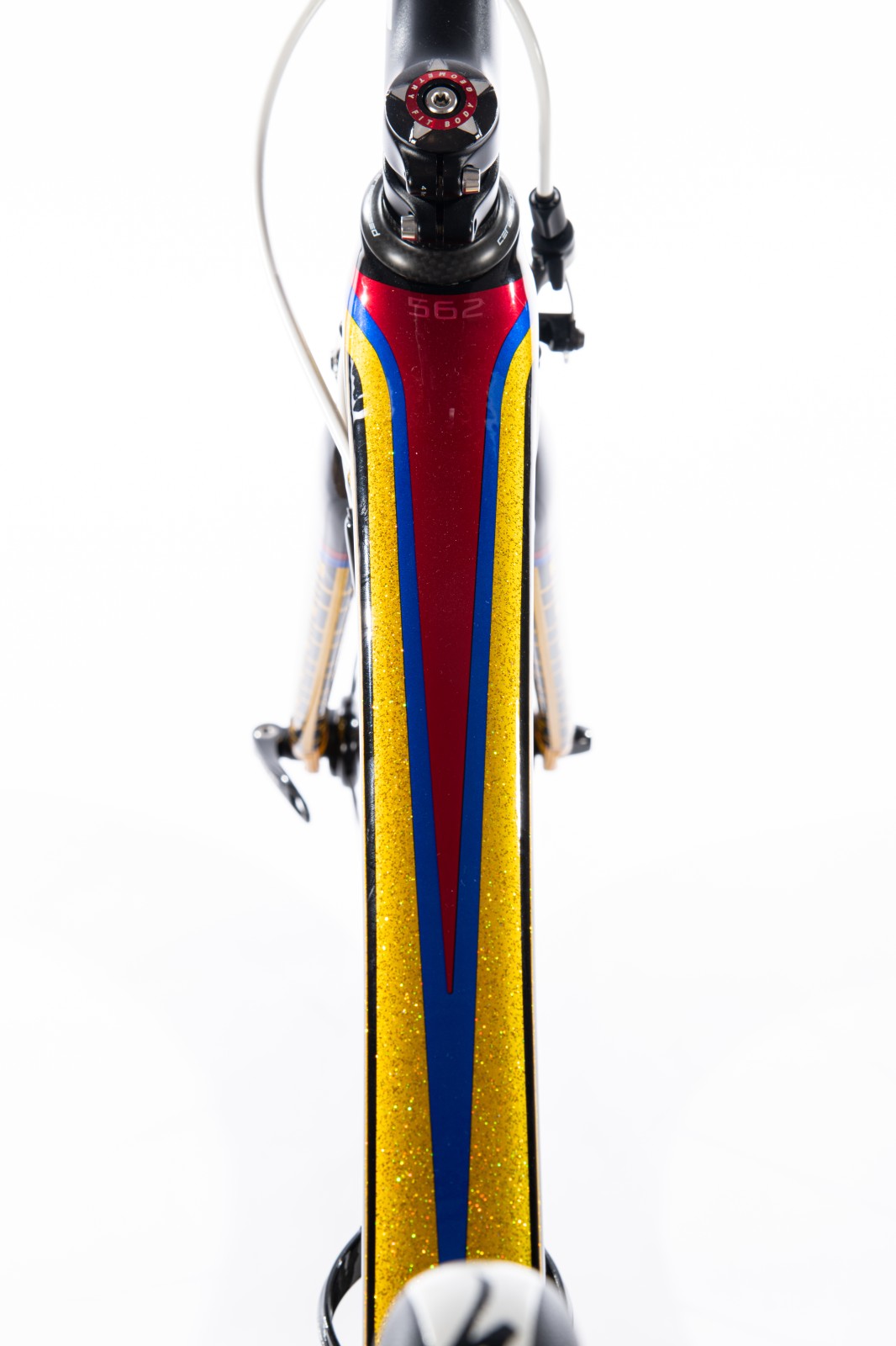 Bovenaanzicht frame koersfiets Rigoberto Urán