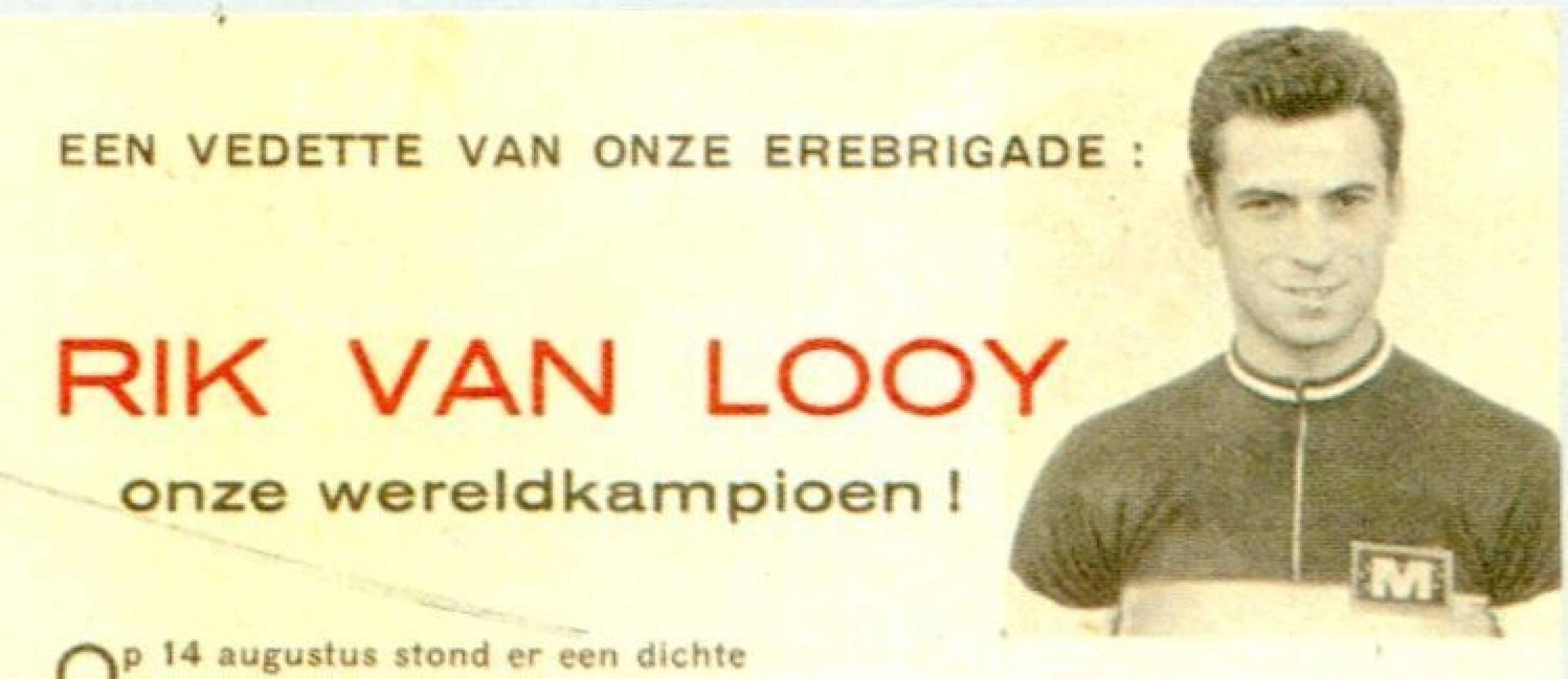 Rik Van Looy als ambassadeur van de melkbrigade