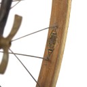 Detailopname achterwiel met wereldkampioenen-sticker